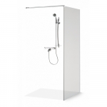 Dušo sienelė Brasta Glass DIJA 100x2000 skaidrus st. RAL 9005MAT 